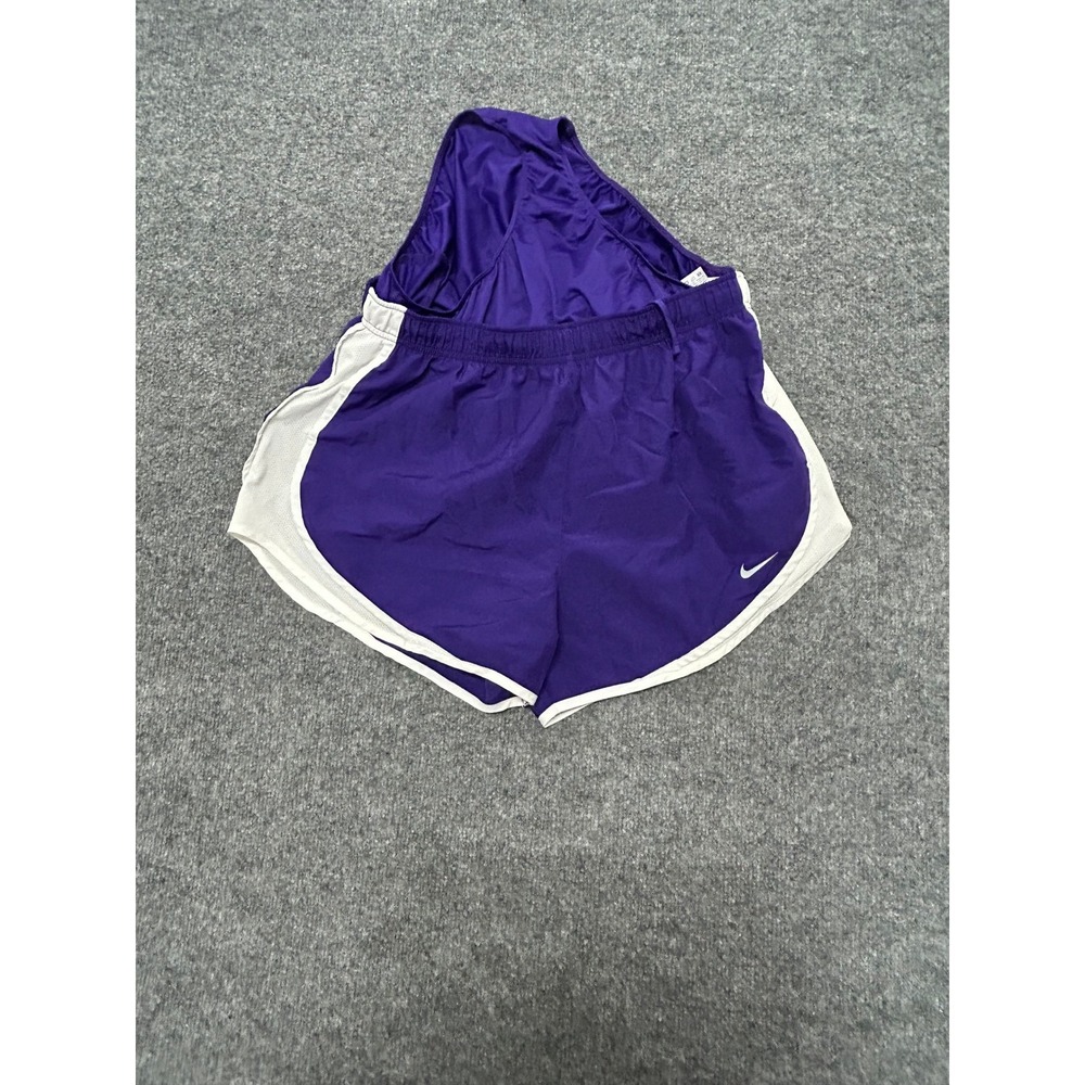 Nike Shorts Womens Size L Purple Dri-Fit Mesh Trim Athletic Running Workout